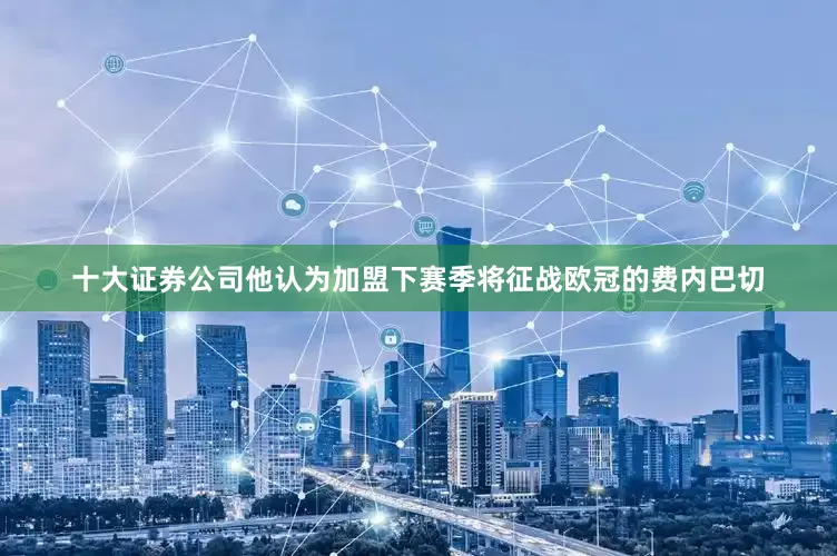 十大证券公司他认为加盟下赛季将征战欧冠的费内巴切